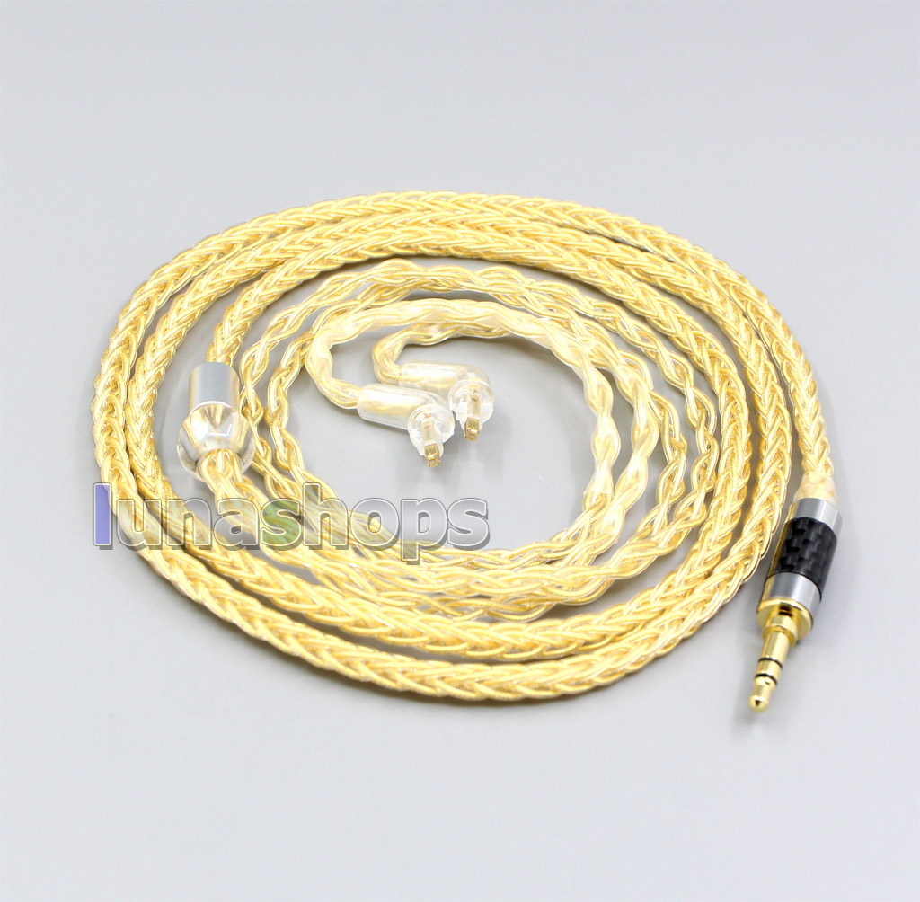 3.5mm 2.5mm 4.4mm 8 Cores 99.99% Pure Silver + Gold Plated Earphone Cable For Sony MDR-EX1000 MDR-EX600 MDR-EX800 MDR-7550