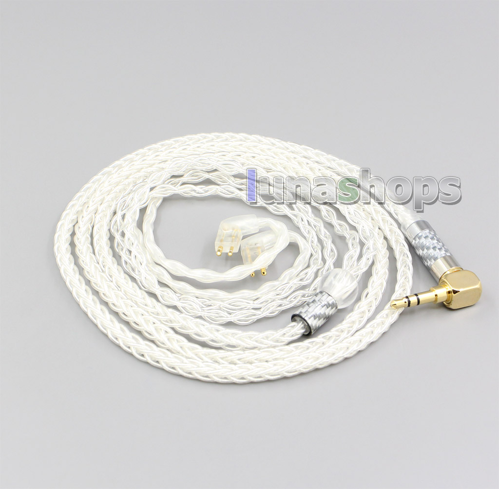 99% Pure Silver 8 Core Earphone Cable For Fitear To Go! 334 private c435 mh334 Jaben 111(F111) MH333 223 22