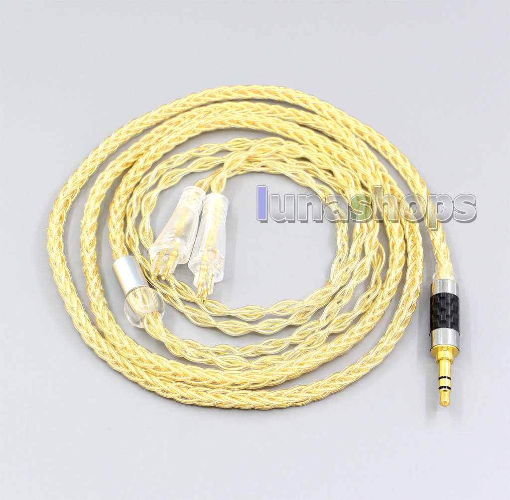 8 Cores 99.99% Pure Silver + Gold Plated Earphone Cable For FOSTEX TH900 MKII MK2 TH-909 TR-X00 TH-600 Headphone