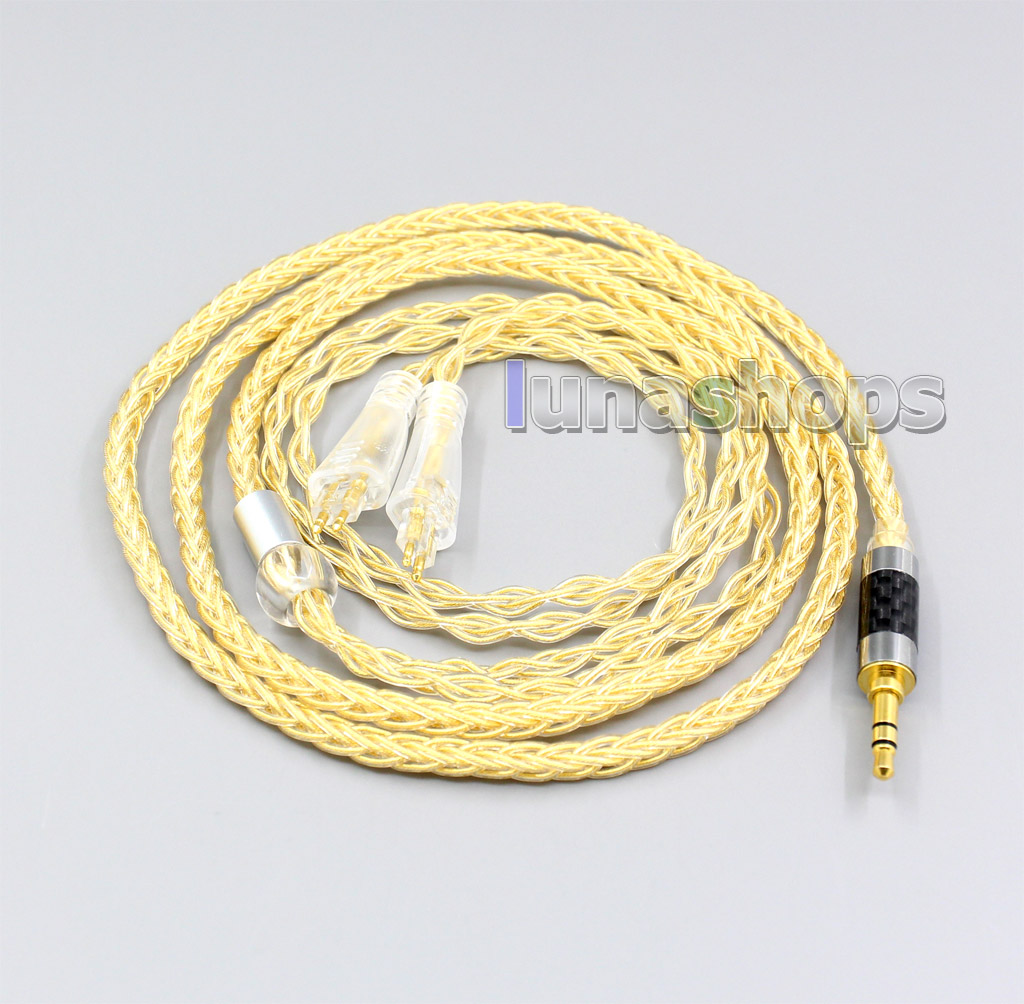 8 Cores 99.99% Pure Silver + Gold Plated Earphone Cable For FOSTEX TH900 MKII MK2 TH-909 TR-X00 TH-600 Headphone