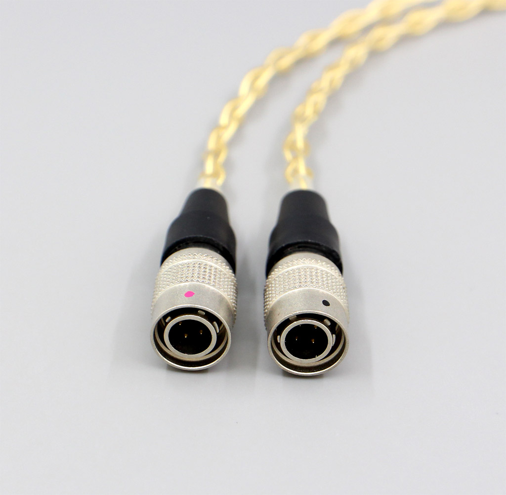 3.5mm 2.5mm 4.4mm 8 Cores 99.99% Pure Silver + Gold Plated Earphone Cable For Mr Speakers Ether Alpha Dog Prime Headphone