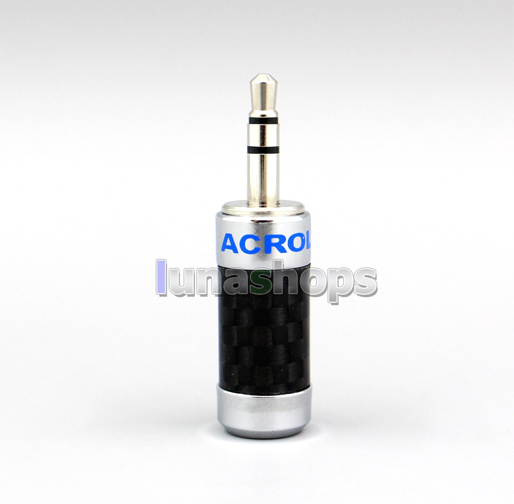 ACROLINK Rhodium CF-3.5L(R) 3.5mm Stereo Male Carbon Straight Adapter diameter 7mm for diy