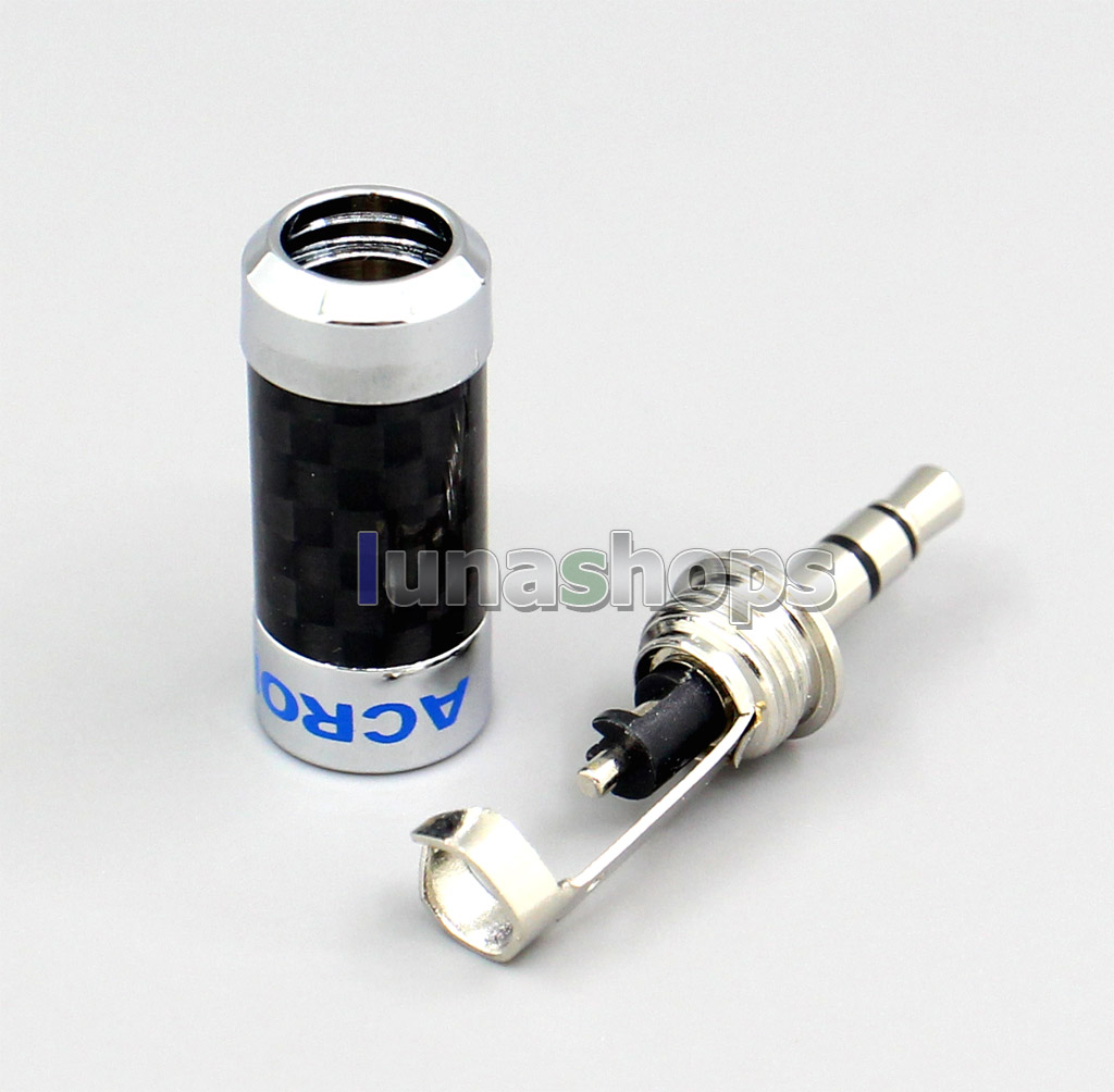 ACROLINK Rhodium CF-3.5L(R) 3.5mm Stereo Male Carbon Straight Adapter diameter 7mm for diy