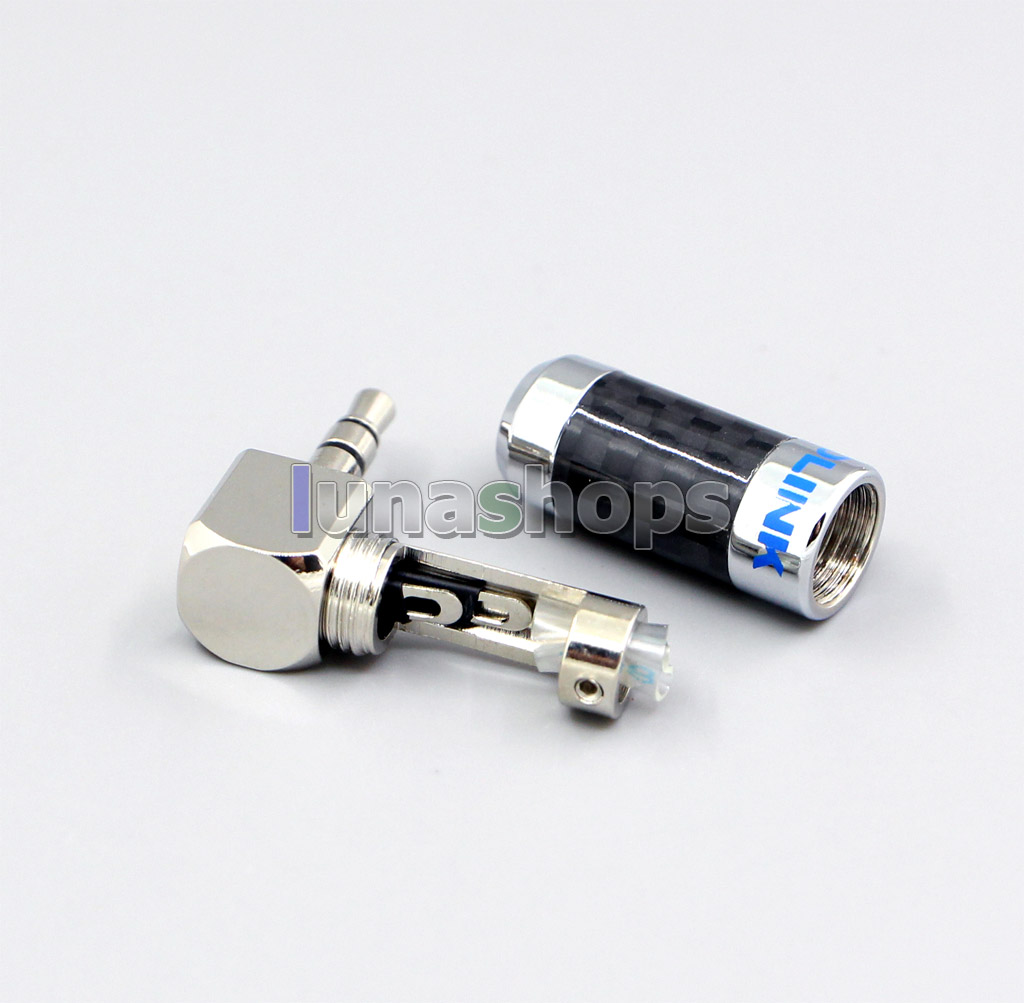 ACROLINK Rhodium CF-3.5L(R) 3.5mm Stereo Male Carbon 90 Degree Adapter diameter 7mm for diy