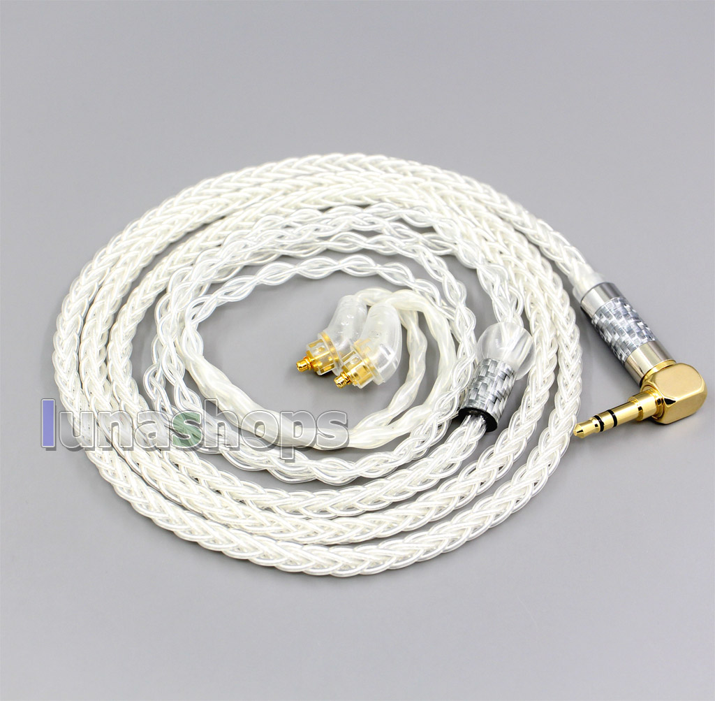 4.4mm XLR 2.5mm 3.5mm 99% Pure Silver 8 Core Earphone Cable For Sony XBA-H2 XBA-H3 XBA-Z5 xba-A3 xba-A2