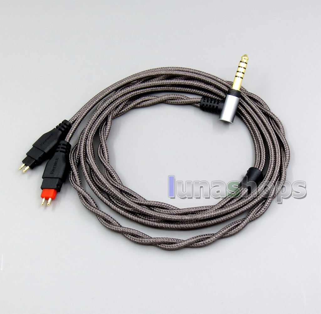 4.4mm Weave Cloth Balanced Earphone Cable For Sennheiser HD580 HD600 HD650 HDxxx HD660S
