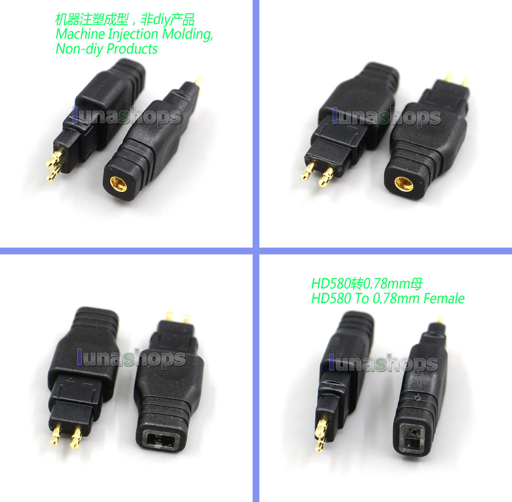 Headphone Plug for Sennheiser HD580 HD600 HD650 To MMCX / 0.78mm Female Converter Adapter