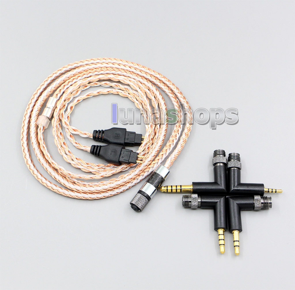 4 in 1 Plug 16 Cores OCC + Pure Silver Plated Cable for Sennheiser HD580 HD600 HD650 HDXXX HD660s
