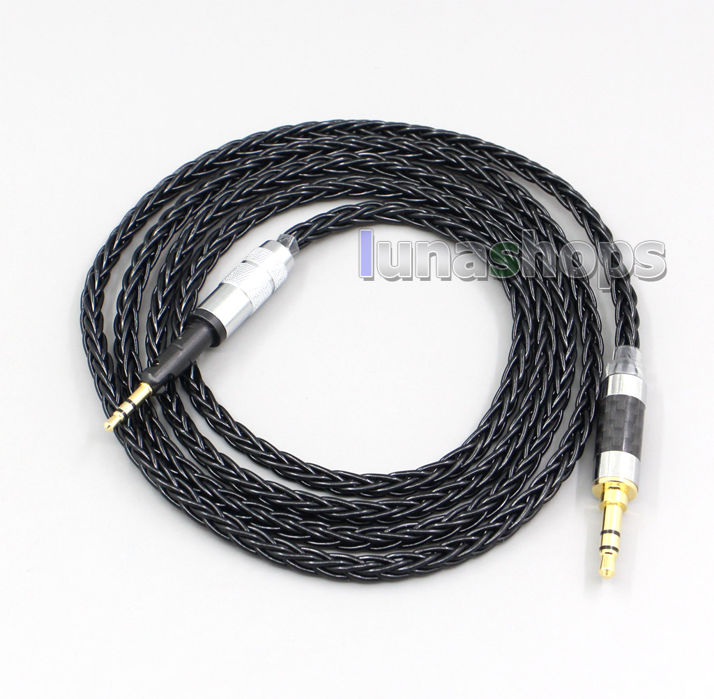 3.5mm 2.5mm 4.4mm XLR 8 Core Silver Plated OCC Earphone Cable For Sennheiser HD6 HD7 HD8 MIX DJ HD595