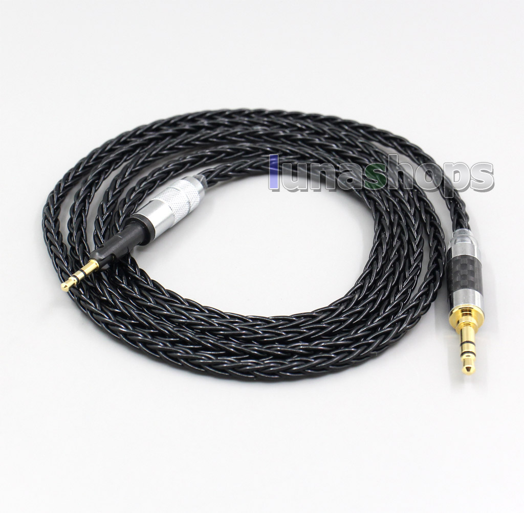 3.5mm 2.5mm 4.4mm XLR 8 Core Silver Plated OCC Earphone Cable For Sennheiser HD6 HD7 HD8 MIX DJ HD595