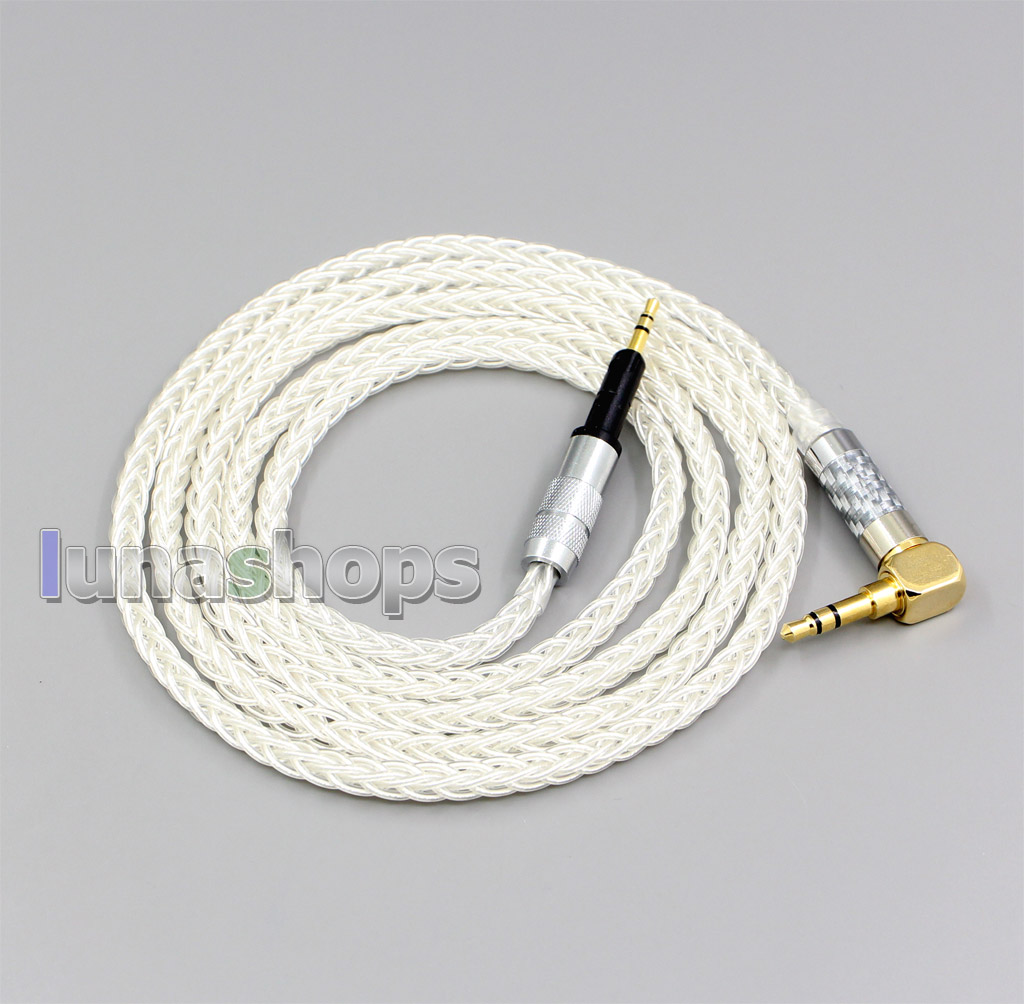 4.4mm 3.5mm XLR 2.5mm 99% Pure Silver 8 Core Earphone Cable For Sennheiser HD6 HD7 HD8 MIX DJ HD595