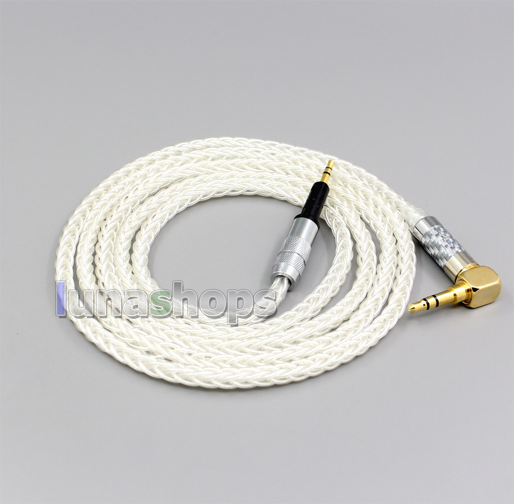 4.4mm 3.5mm XLR 2.5mm 99% Pure Silver 8 Core Earphone Cable For Sennheiser HD6 HD7 HD8 MIX DJ HD595