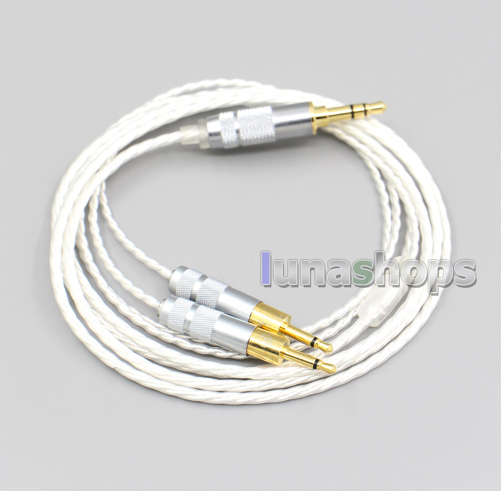 3.5mm XLR 4.4mm 2.5mm Hi-Res Silver Plated 7N OCC Earphone Cable For Sennheiser HD700 Headphone