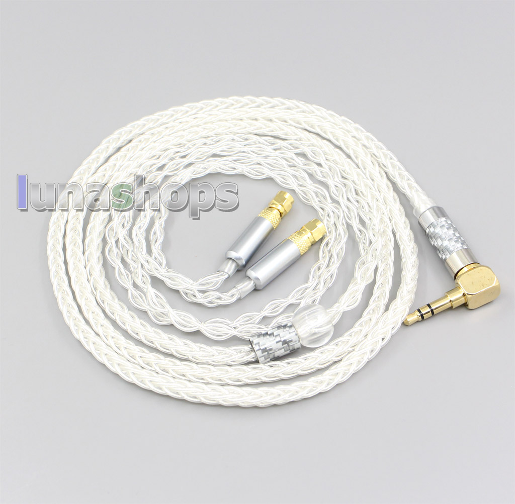 4.4mm XLR 2.5mm 3.5mm 99% Pure Silver 8 Core Earphone Cable For HiFiMan HE400 HE5 HE6 HE300 HE4 HE500 HE6