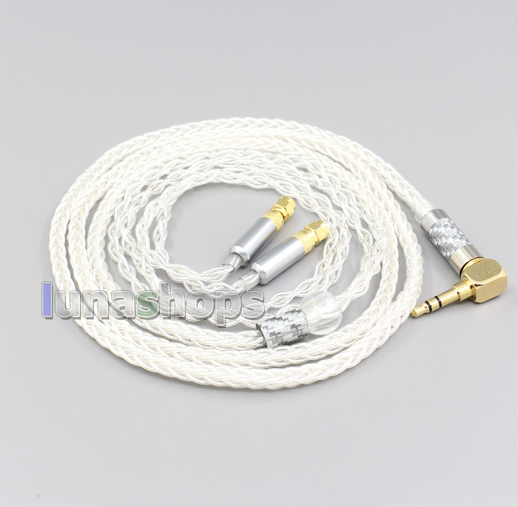 4.4mm XLR 2.5mm 3.5mm 99% Pure Silver 8 Core Earphone Cable For HiFiMan HE400 HE5 HE6 HE300 HE4 HE500 HE6