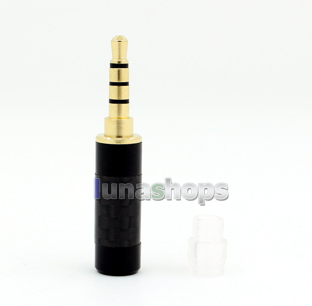 Y-Series Nonmagnetic Pure Copper Main Body 4.4mm 3.5mm 2.5mm Black Carbon Balanced TRRS Plug Adapter + Tail Adapter