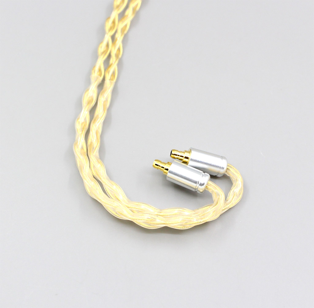 3.5mm 2.5mm 4.4mm 8 Cores 99.99% Pure Silver + Gold Plated Earphone Cable For Sennheiser IE400 IE500 Pro