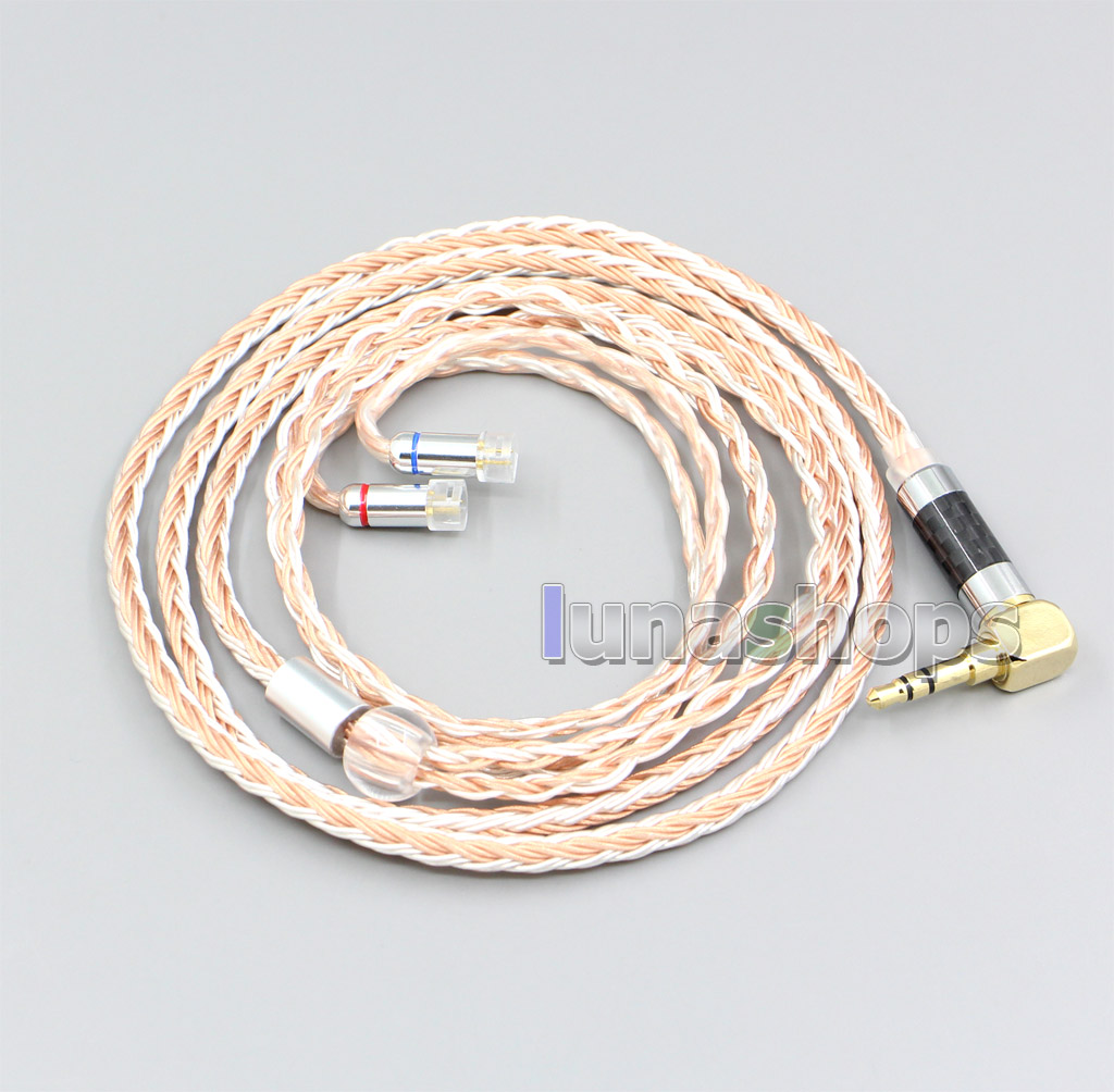 XLR 4.4mm 2.5mm 16 Core Silver Plated OCC Mixed Earphone Cable For Sennheiser IE8 IE8i IE80 IE80s Metal Pin