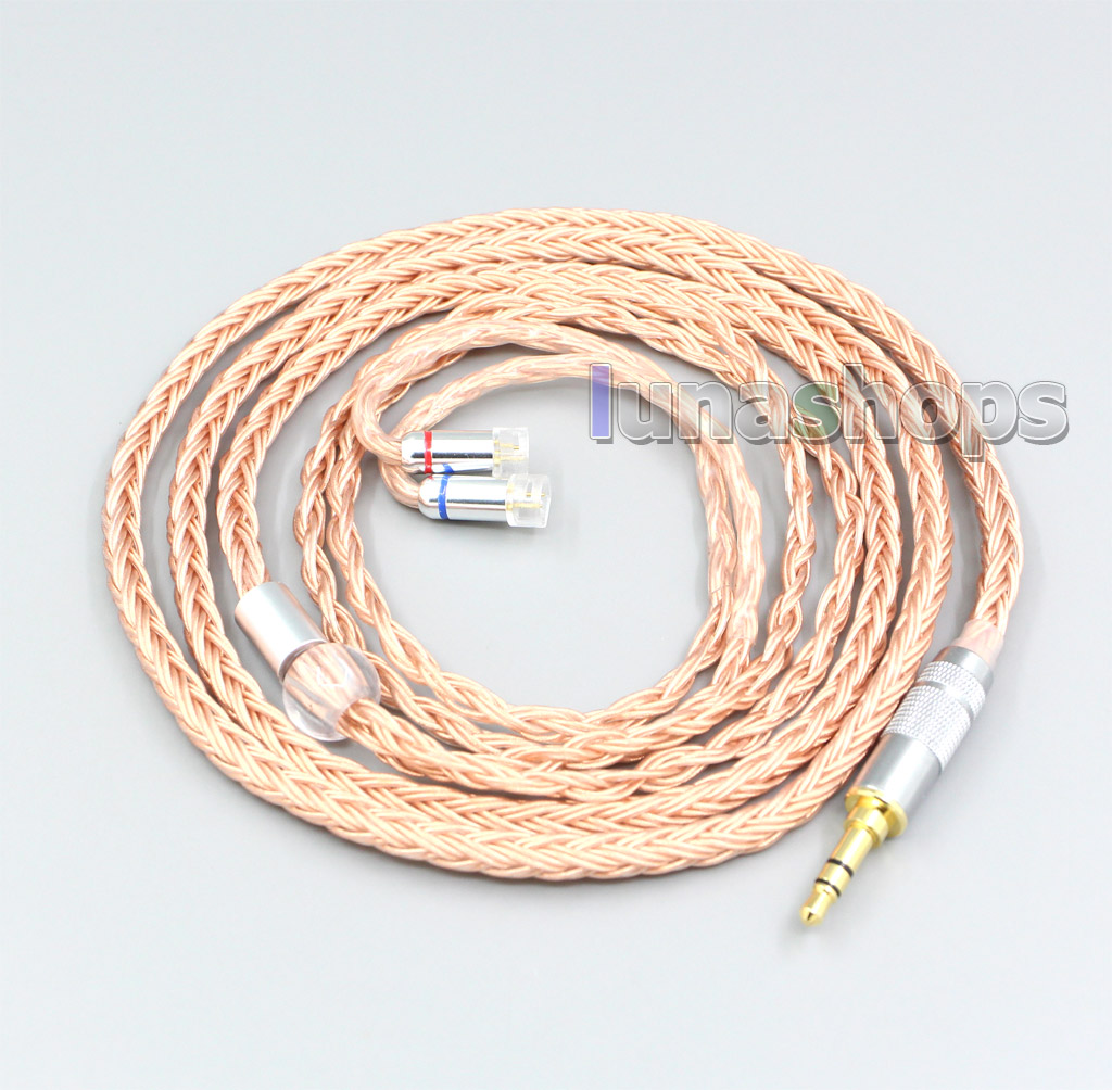 2.5mm 4.4mm 3.5mm XLR 16 Core 99% 7N  OCC Earphone Cable For Sennheiser IE8 IE8i IE80 IE80s Metal Pin