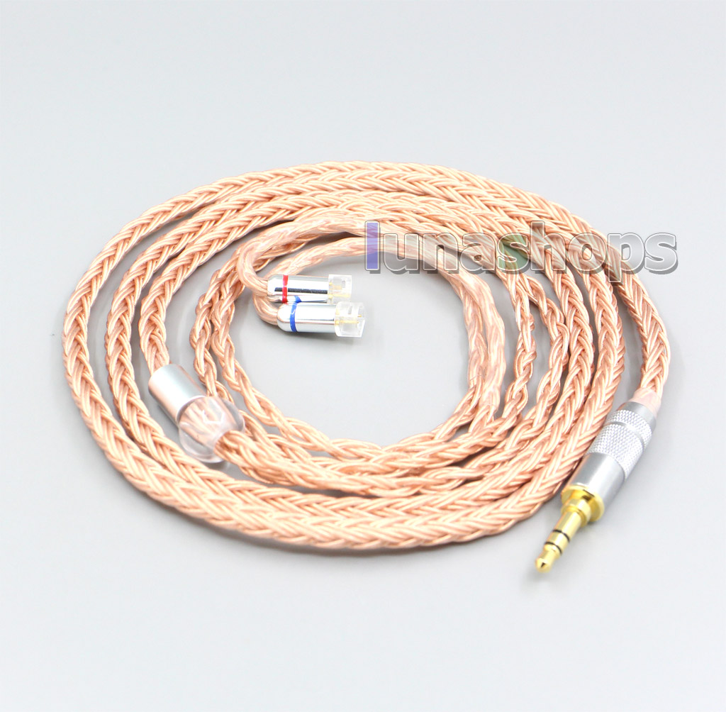 2.5mm 4.4mm 3.5mm XLR 16 Core 99% 7N  OCC Earphone Cable For Sennheiser IE8 IE8i IE80 IE80s Metal Pin