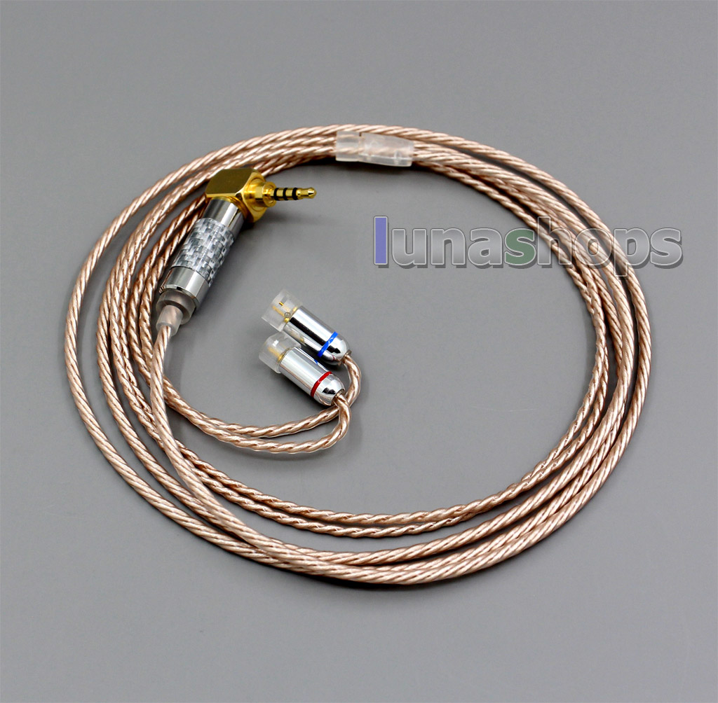Hi-Res Silver Plated XLR 3.5mm 2.5mm 4.4mm Earphone Cable For Sennheiser IE8 IE8i IE80 IE80s Metal Pin