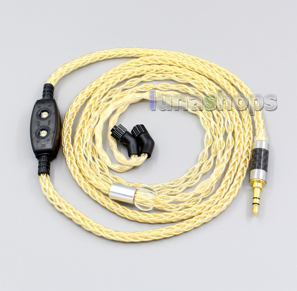3.5mm 2.5mm 4.4mm 8 Cores 99.99% Pure Silver + Gold Plated Earphone Cable For AKR03 Roxxane JH Audio JH24 Layla Angie AK380 AK240
