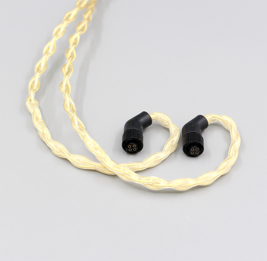 3.5mm 2.5mm 4.4mm 8 Cores 99.99% Pure Silver + Gold Plated Earphone Cable For AKR03 Roxxane JH Audio JH24 Layla Angie AK380 AK240