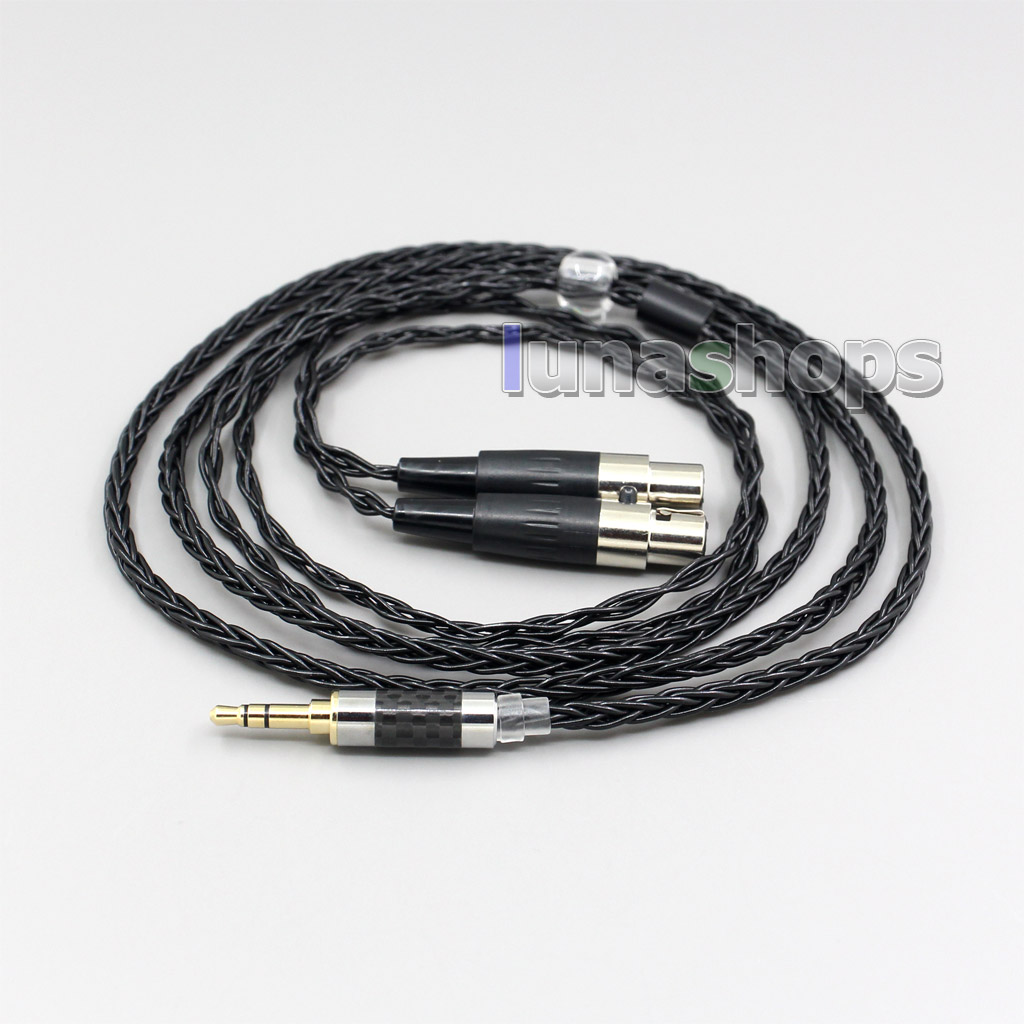 2.5mm 3.5mm XLR Balanced 8 Core OCC Silver Mixed Headphone Cable For Audeze LCD-3 LCD3 LCD-2 LCD2