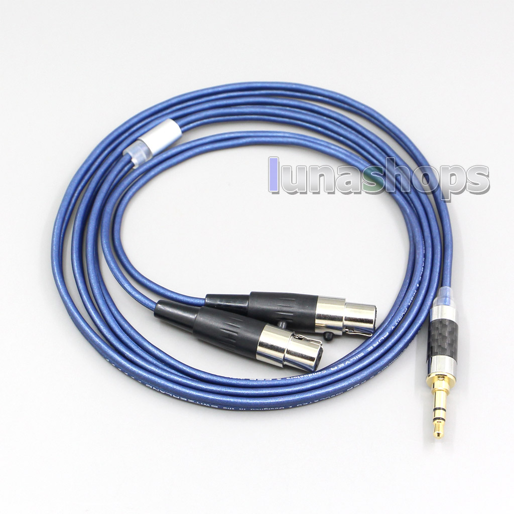 Blue 99% Pure Silver XLR 3.5mm 2.5mm 4.4mm Earphone Cable For Audeze LCD-3 LCD3 LCD-2 LCD2 LCD-X LCD-XC