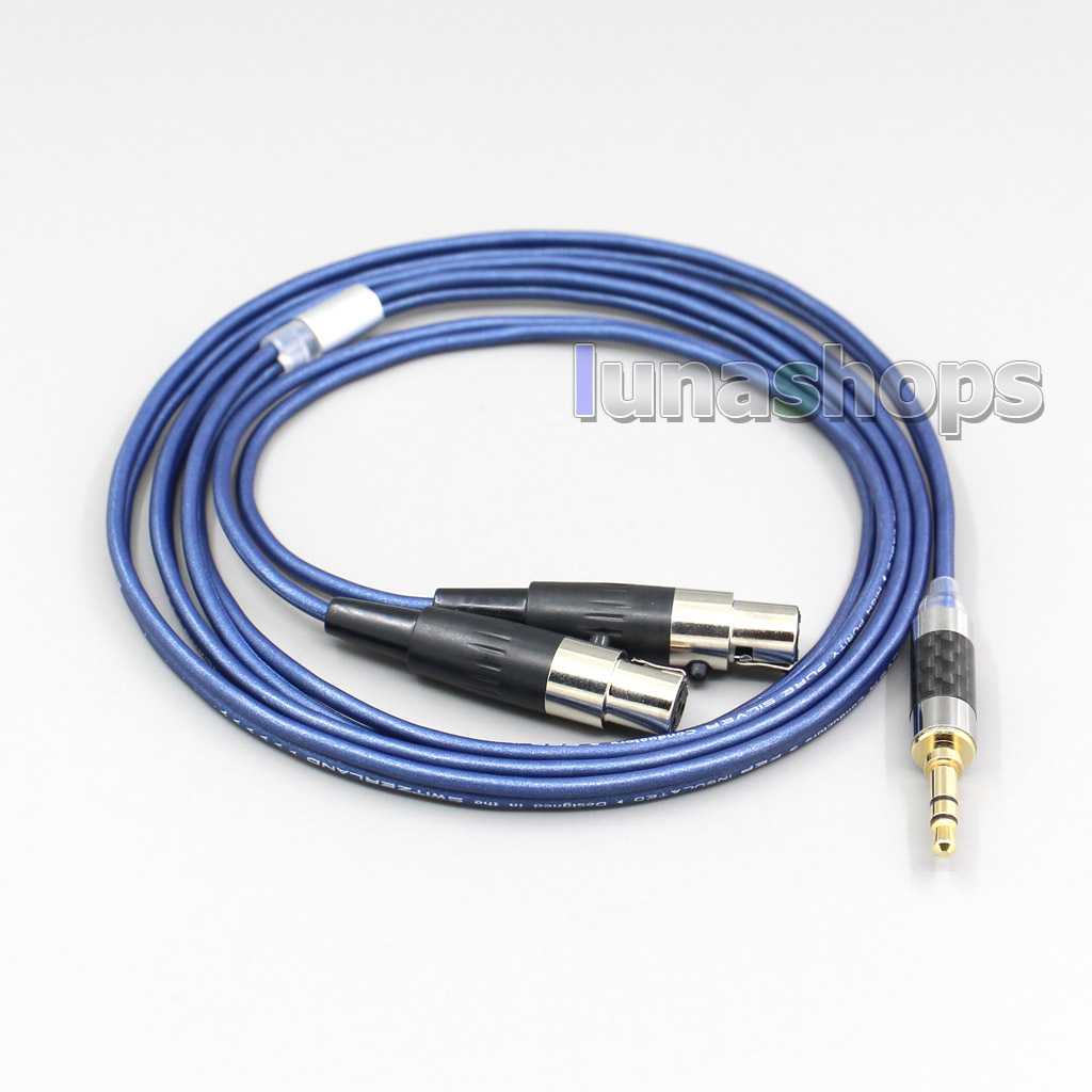 Blue 99% Pure Silver XLR 3.5mm 2.5mm 4.4mm Earphone Cable For Audeze LCD-3 LCD3 LCD-2 LCD2 LCD-X LCD-XC