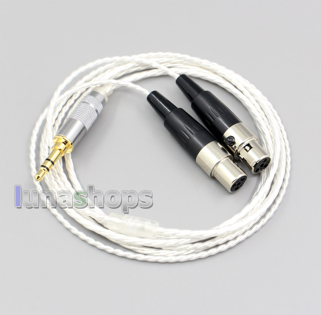 3.5mm XLR 4.4mm 2.5mm Hi-Res Silver Plated 7N OCC Earphone Cable For Audeze LCD-3 LCD3 LCD-2 LCD2 LCD-X LCD-XC