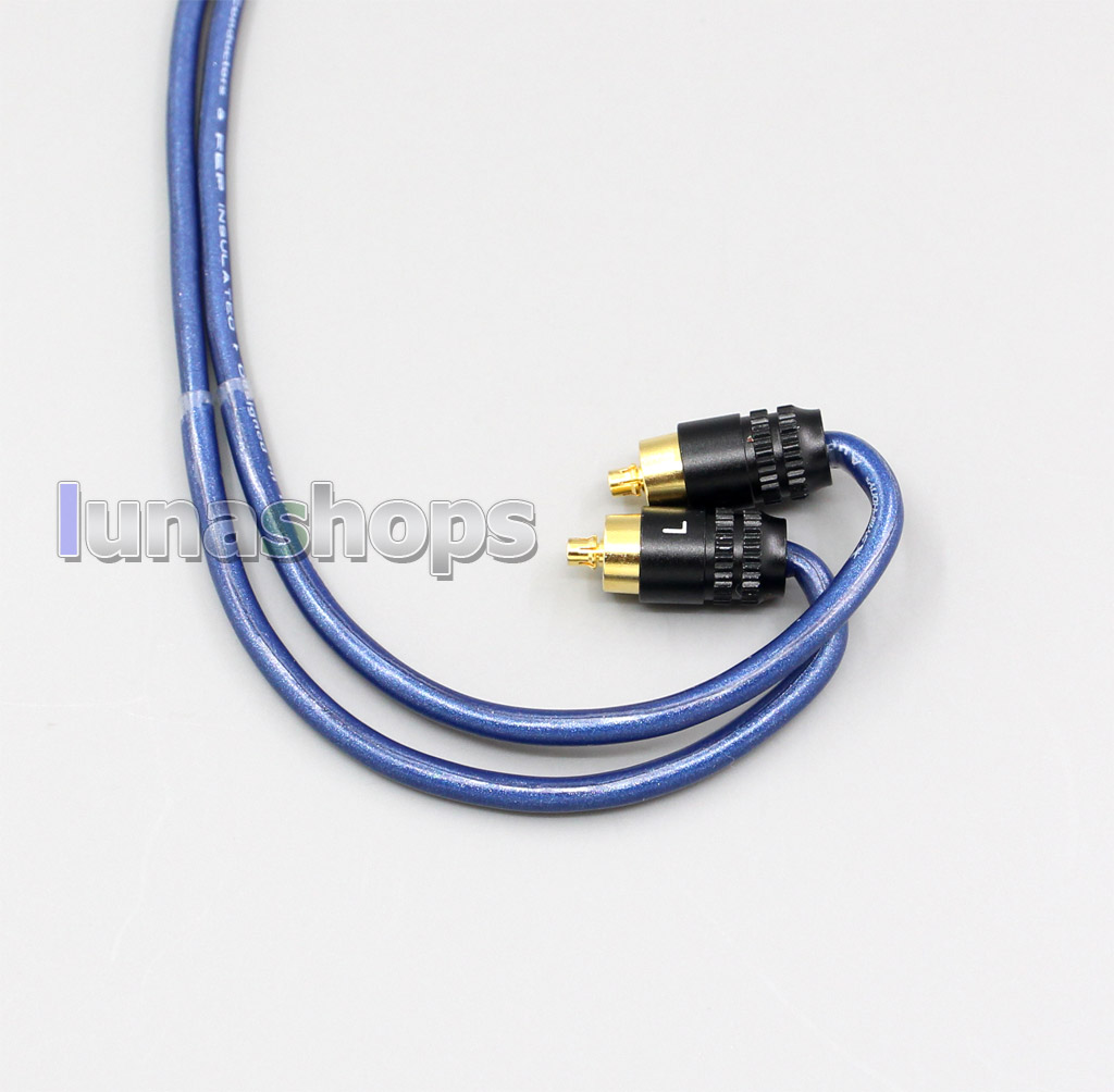 Blue 99% Pure Silver XLR 3.5mm 2.5mm 4.4mm Earphone Cable For Sony IER-M7 IER-M9 IER-Z1R