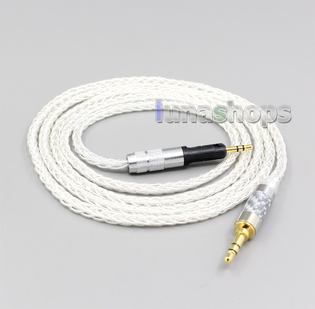 8 Core Silver Plated OCC Earphone Cable For Audio Technica ATH-M50x ATH-M40x ATH-M70x