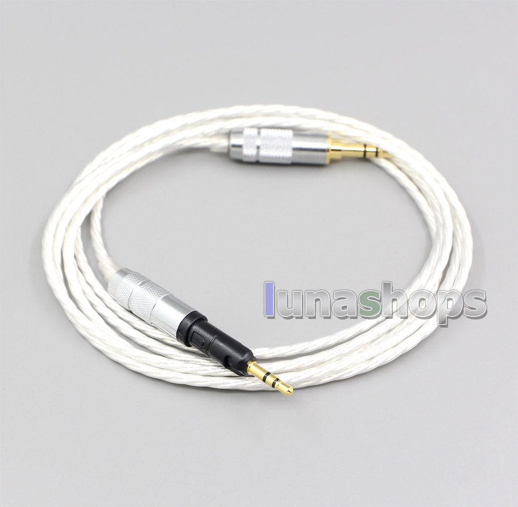 Hi-Res Silver Plated 7N OCC Earphone Cable For Sennheiser HD6 HD7 HD8 MIX DJ HD595