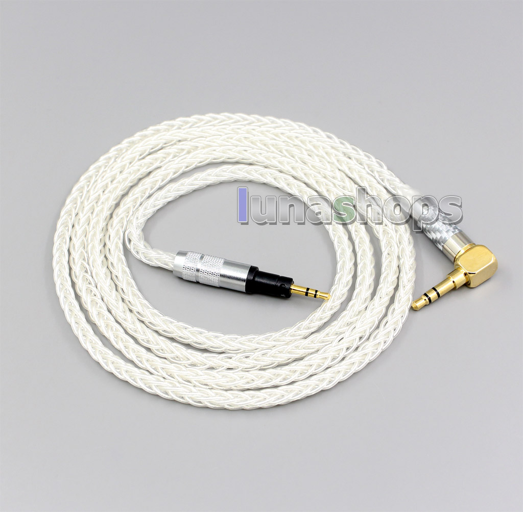 4.4mm XLR 2.5mm 99% Pure Silver 8 Core Earphone Cable For Sennheiser Momentum 1.0 2.0 On-Ear Headphones