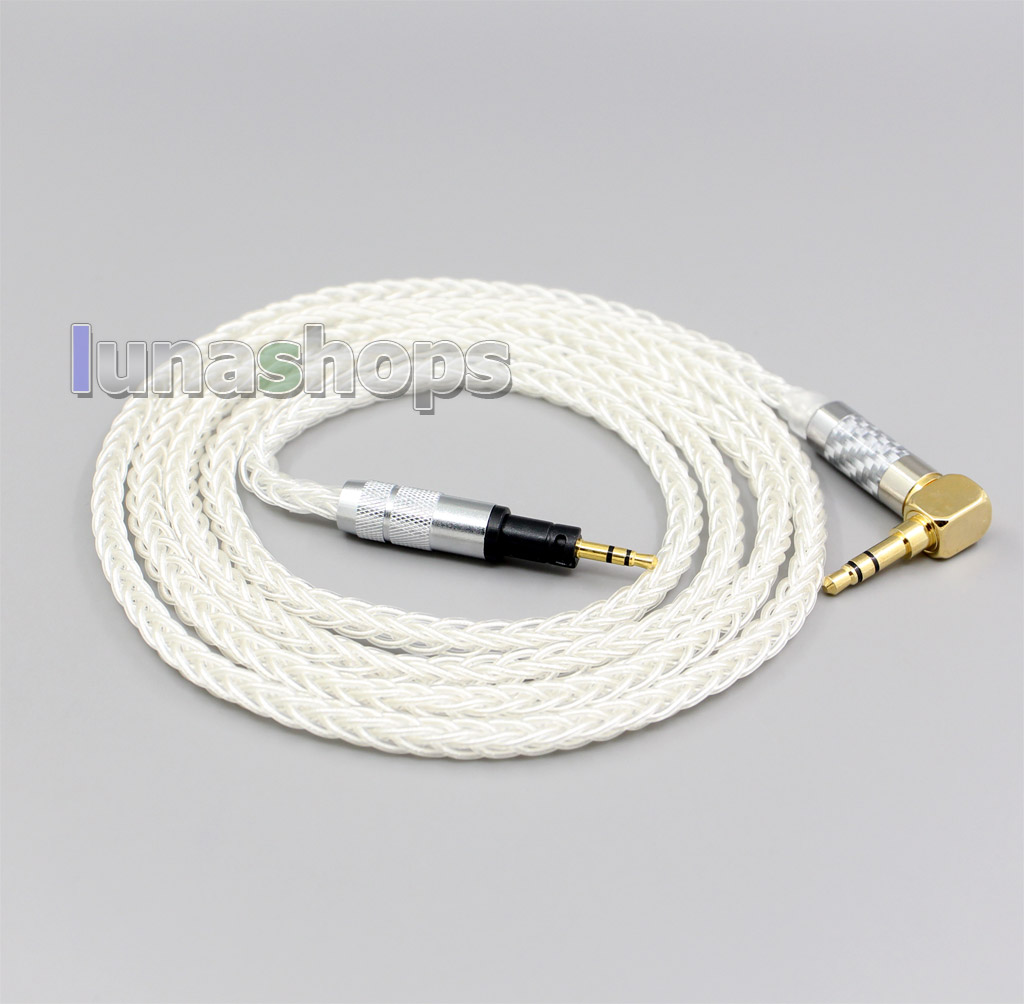 4.4mm XLR 2.5mm 99% Pure Silver 8 Core Earphone Cable For Sennheiser Momentum 1.0 2.0 On-Ear Headphones
