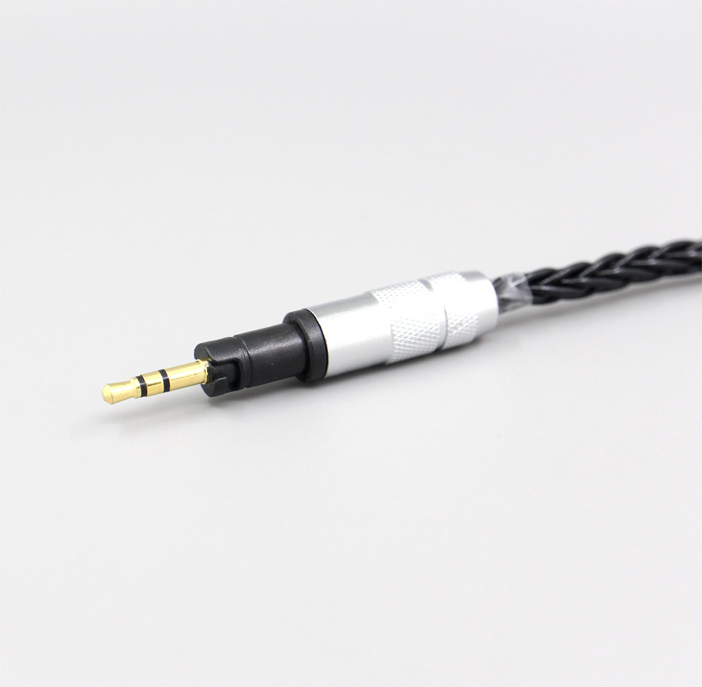 8 Core Silver Plated Black Earphone Cable For Sennheiser Momentum 1.0 2.0 On-Ear Headphones