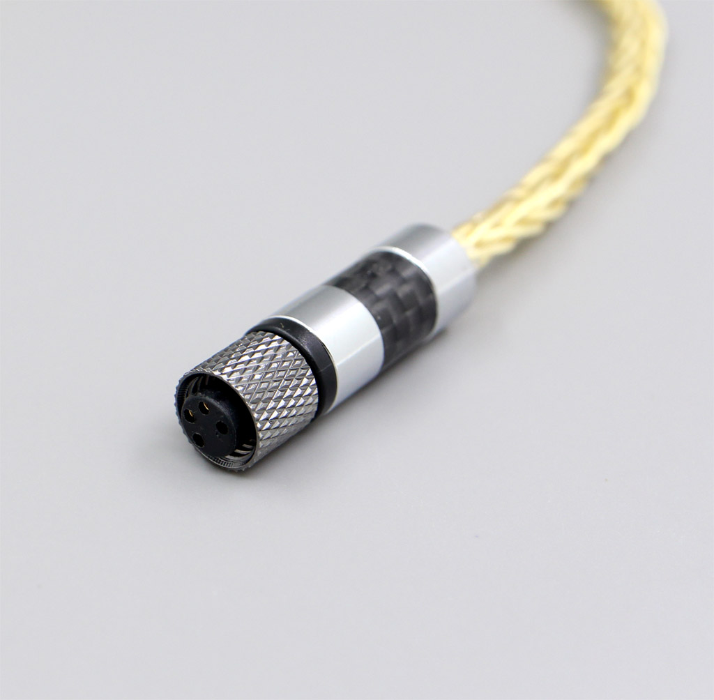 4 in 1 Awesome Plug 8 Cores Extremely Soft 7N OCC Pure Silver + Gold Plated Earphone Cable For AKG N5005 N30 N40 MMCX