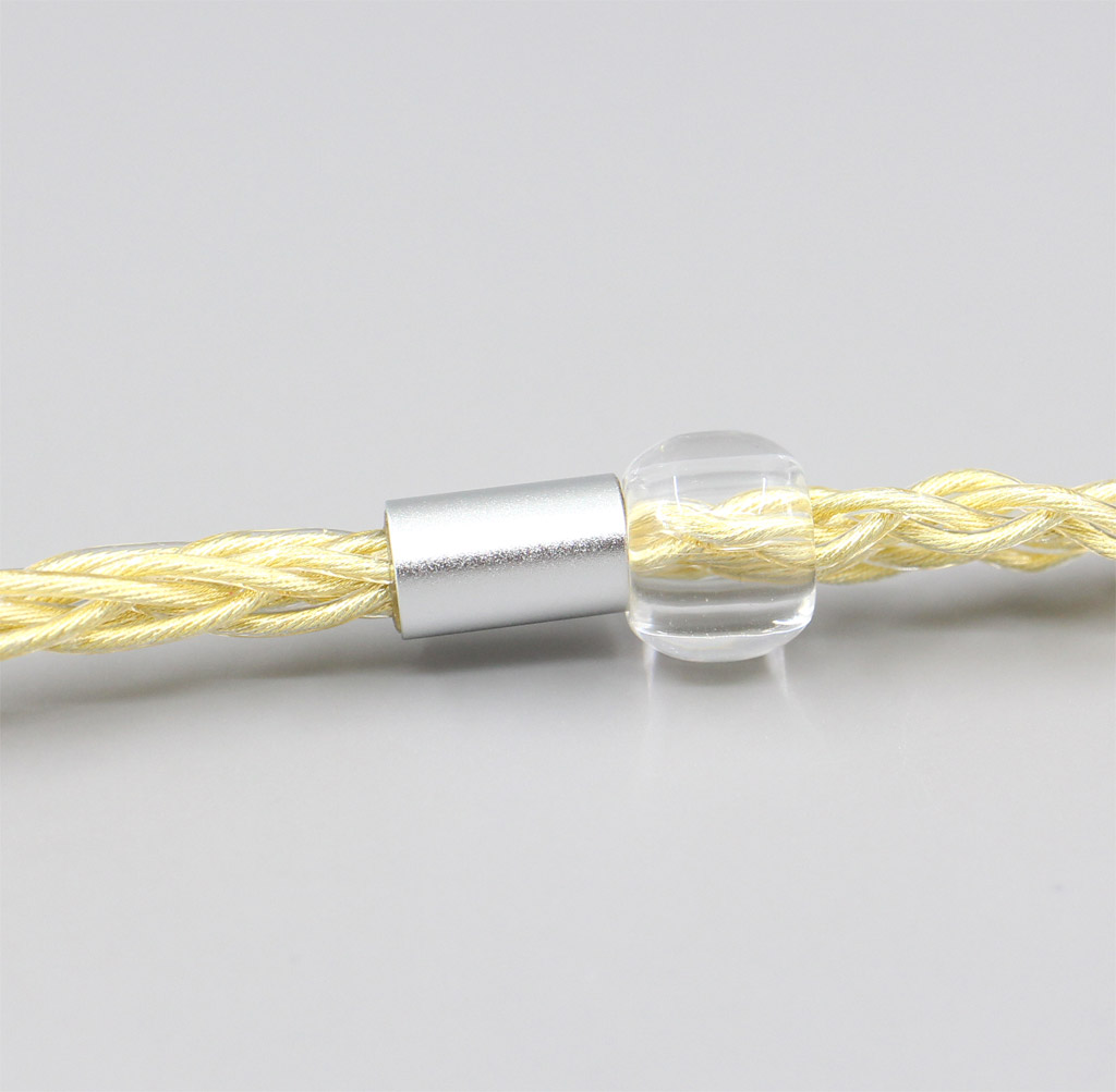 4 in 1 Awesome Plug 8 Cores Extremely Soft 7N OCC Pure Silver + Gold Plated Earphone Cable For AKG N5005 N30 N40 MMCX