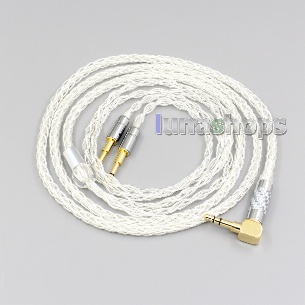 99% Pure Silver 8 Core 2.5mm 4.4mm 3.5mm XLR Headphone Earphone Cable For Oppo PM-1 PM-2 Planar Magnetic