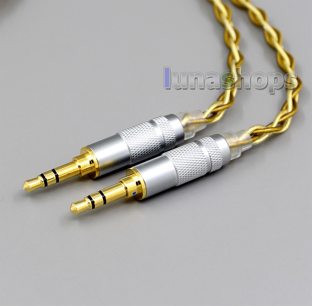 Balanced Pure Silver Gold Plated 8 Cores Cable For Sony PHA-3 Shure SE215 SE315 SE425 SE535 SE846