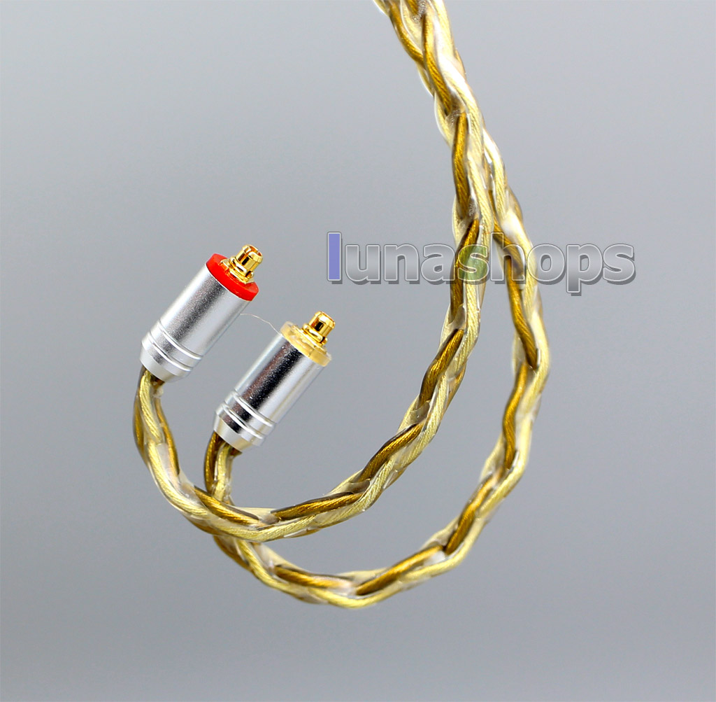 Balanced Pure Silver Gold Plated 8 Cores Cable For Sony PHA-3 Shure SE215 SE315 SE425 SE535 SE846