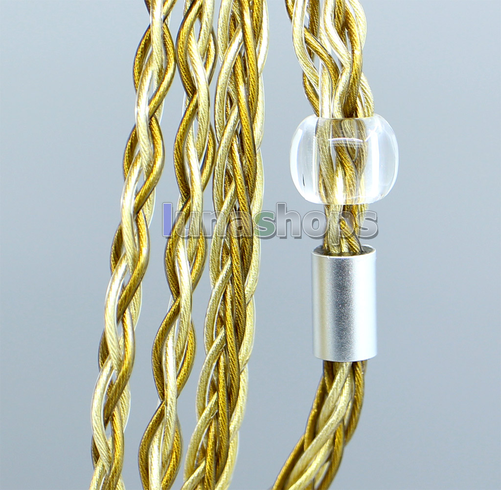 Balanced Pure Silver Gold Plated 8 Cores Cable For Sony PHA-3 Shure SE215 SE315 SE425 SE535 SE846