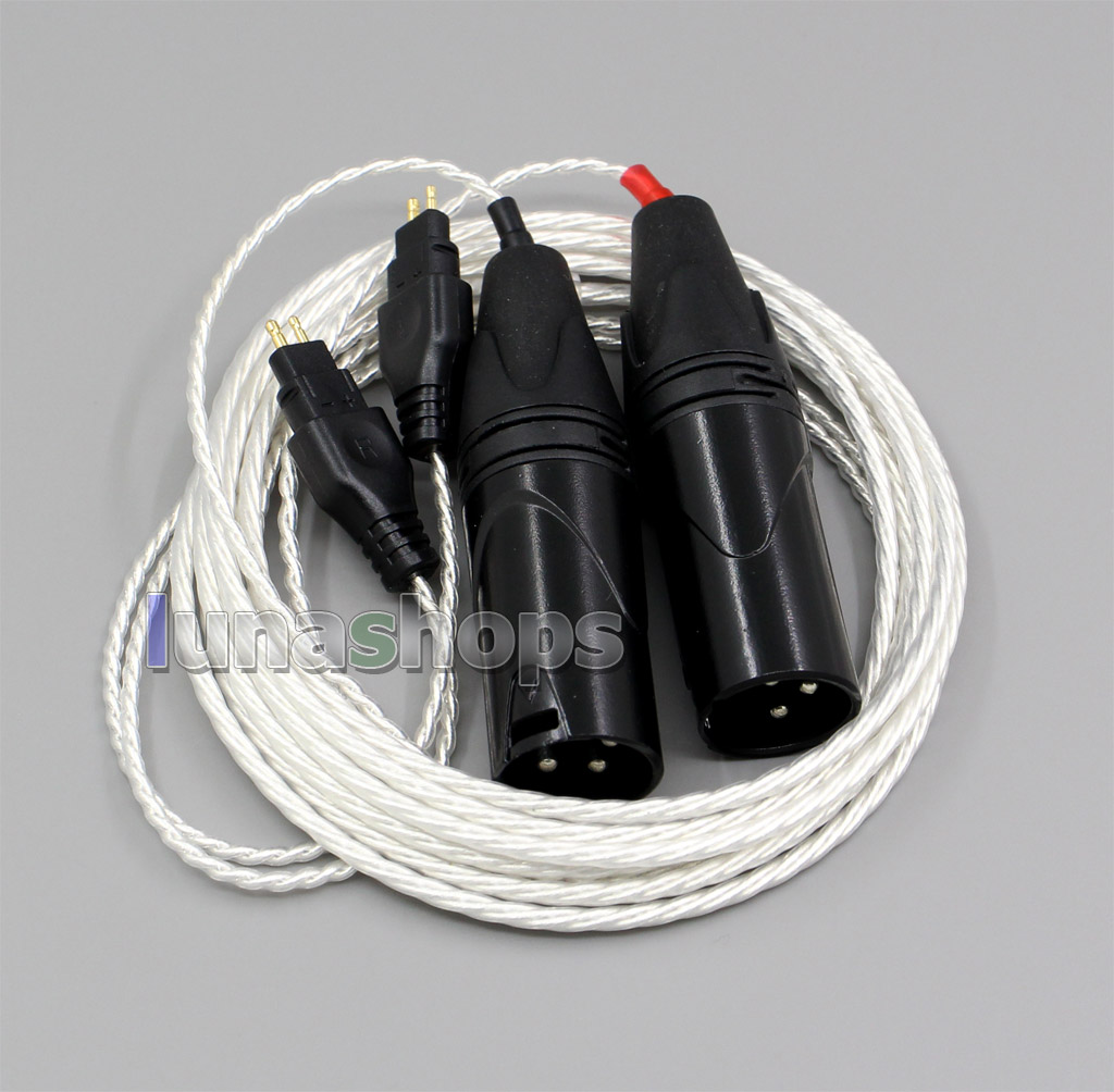 3pin XLR Male PCOCC + Silver Plated Cable for Sennheiser HD525 HD545 HD565 HD650 HD600 HD580