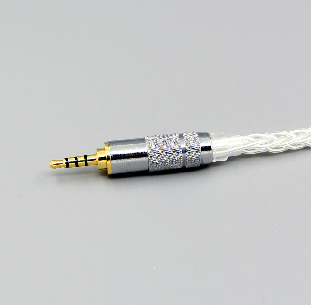 99% Pure Silver XLR 2.5mm 4.4mm 3.5mm 8 Core Headphone Earphone Cable For Sennheiser HD700