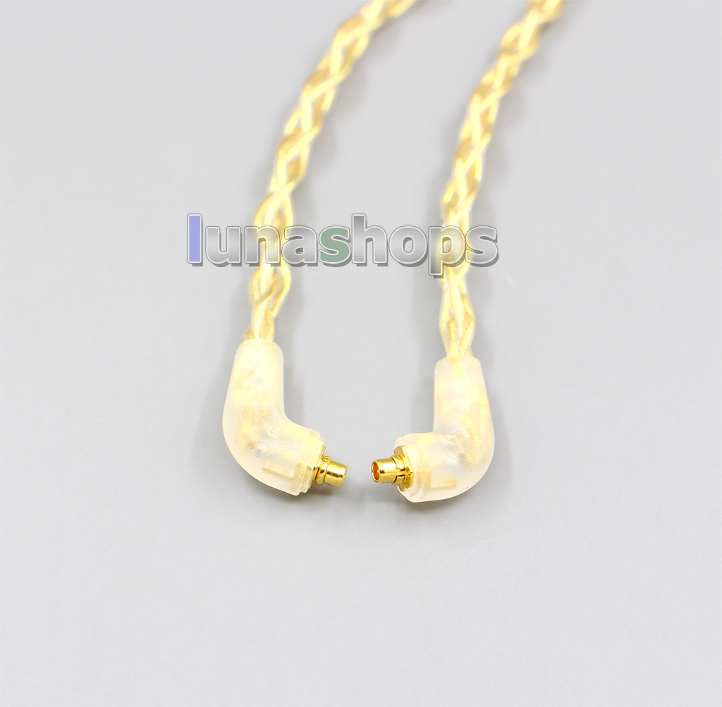 3.5mm 2.5mm 8 Cores 99.99% Pure Silver + Gold Plated Earphone Cable For Etymotic ER4 XR SR ER4SR ER4XR