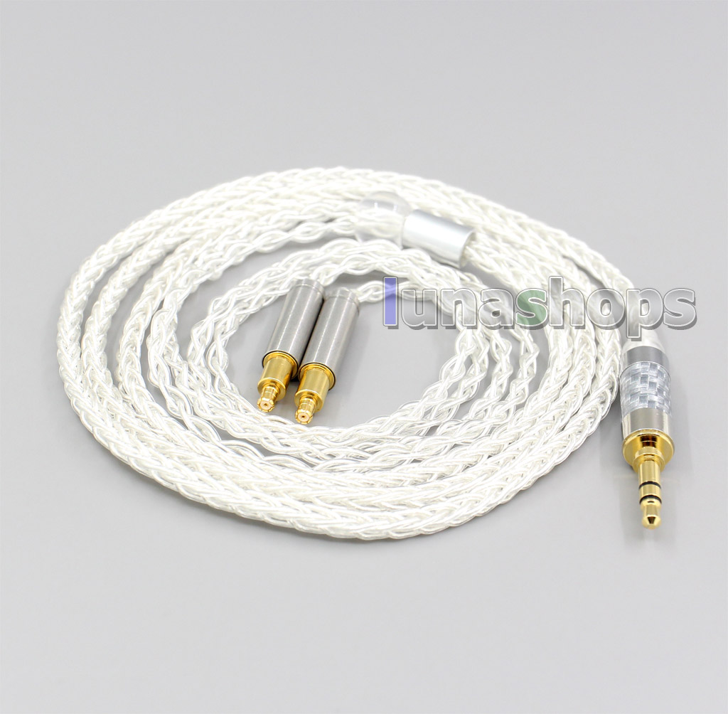 2.5mm 4.4mm XLR 8 Core Silver Plated OCC Earphone Cable For Audio Technica ATH-ADX5000 ATH-MSR7b 770H 990H A2DC