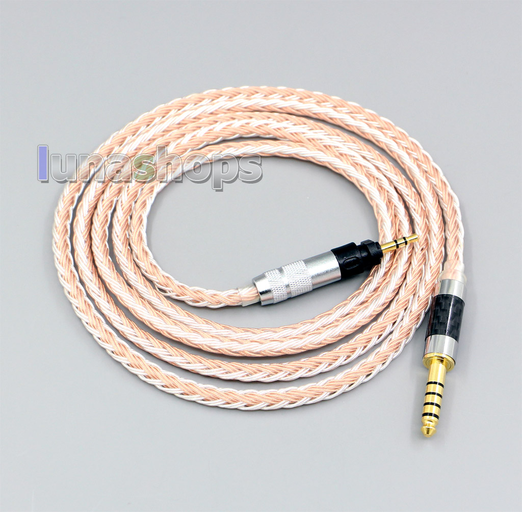 3.5mm 2.5mm 4.4mm 16 Core OCC Silver Mixed Headphone Cable For Shure SRH840 SRH940 SRH440 SRH750DJ