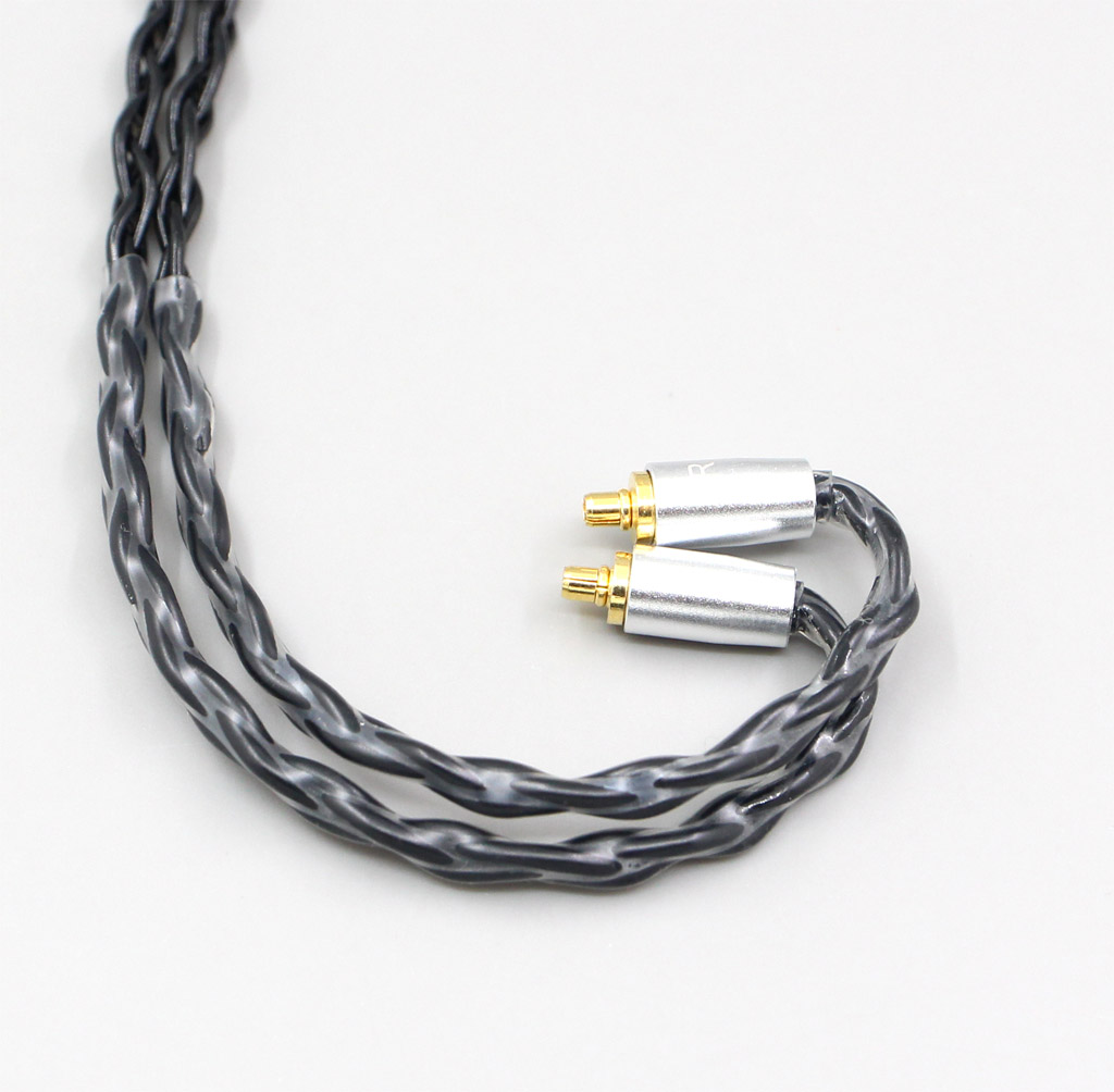 3.5mm 2.5mm 4.4mm XLR 8 Core Silver Plated OCC Black Earphone Cable For Dunu T5 Titan 3 T3 (Increase Length MMCX)