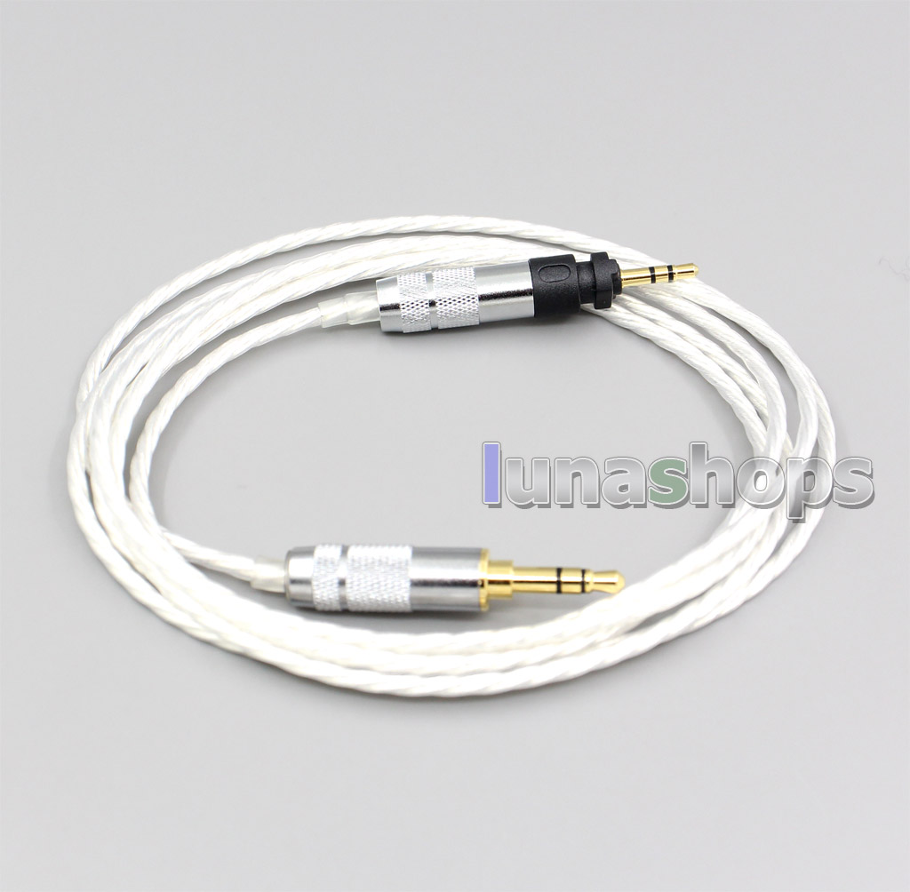 Hi-Res Silver Plated 7N OCC Earphone Cable For Shure SRH840 SRH940 SRH440 SRH750DJ Philips SHP9000 SHP8900